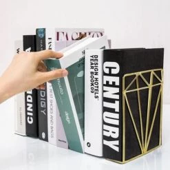 Extrémités De Livres, En Métal, Support Pour étagères, Design Artistique Géométrique FUIENKO 8 Extrémités De Livres, En Métal, Support Pour étagères, Design Artistique Géométrique FUIENKO -Petit rangement Soldes Magasin 64122119 3