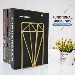 Extrémités De Livres, En Métal, Support Pour étagères, Design Artistique Géométrique FUIENKO 9 Extrémités De Livres, En Métal, Support Pour étagères, Design Artistique Géométrique FUIENKO -Petit rangement Soldes Magasin 64122119 4