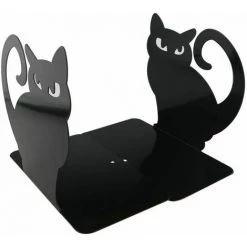 Serre-livres Décoratifs En Métal En Forme De Chat Persan,Noir FUIENKO -Petit rangement Soldes Magasin 64122125 4