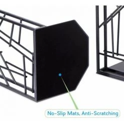 Serre-livres Décoratifs Sriwatana Pour étagères,antidérapants Et Anti-rayures(noir) FUIENKO -Petit rangement Soldes Magasin 64122137 3