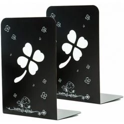 Serre-livres Métal Lot,Organisateur Détagère,Support De Livre à Base Antidérapante FUIENKO