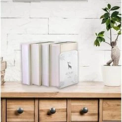 Serre-livres En Métal Robuste, Beau Serre-livres Décoratif à Motif De Wapiti FUIENKO -Petit rangement Soldes Magasin 64122160 2