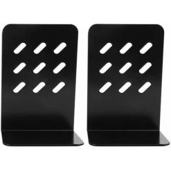 Serre-livres,en Métal Noir De Style Simple,structure En Métal Solide,antidérapants FUIENKO