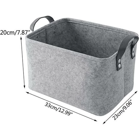 REGALOS Panier De Rangement Avec Deux Poignées, Panier En Feutre Pour Jouets, Livres, Magazines 33CM * 23CM * 20CM 4 REGALOS Panier De Rangement Avec Deux Poignées, Panier En Feutre Pour Jouets, Livres, Magazines 33CM * 23CM * 20CM – Image 2