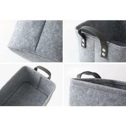 REGALOS Panier De Rangement Avec Deux Poignées, Panier En Feutre Pour Jouets, Livres, Magazines 33CM * 23CM * 20CM 11 REGALOS Panier De Rangement Avec Deux Poignées, Panier En Feutre Pour Jouets, Livres, Magazines 33CM * 23CM * 20CM -Petit rangement Soldes Magasin 64144074 5