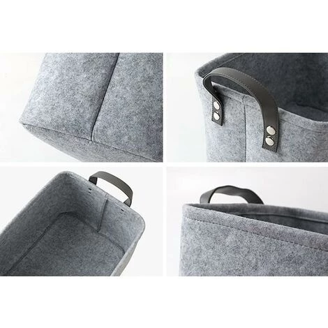 REGALOS Panier De Rangement Avec Deux Poignées, Panier En Feutre Pour Jouets, Livres, Magazines 33CM * 23CM * 20CM 7 REGALOS Panier De Rangement Avec Deux Poignées, Panier En Feutre Pour Jouets, Livres, Magazines 33CM * 23CM * 20CM – Image 5