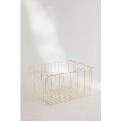 Lot De 3 Paniers De Rangement Heynner SKLUM Fer - Doré -Petit rangement Soldes Magasin 64178518 5