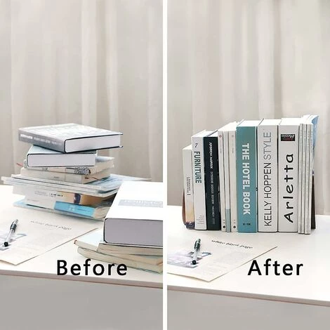 DONTODENT Serre-livres Pour Le Bureau, étagère Décorative En Bois Pour Serre-livres, Serre-livres Antidérapants Pour Tenir Un Livre (1 Paire - Noyer) Jiujiuso 7 DONTODENT Serre-livres Pour Le Bureau, étagère Décorative En Bois Pour Serre-livres, Serre-livres Antidérapants Pour Tenir Un Livre (1 Paire - Noyer) Jiujiuso – Image 5