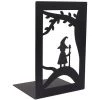 DONTODENT Serre-livres En Métal Noir Anti-rayures Et Antidérapants Serre-livres Robustes Pour Enfants Pour L'école Et La Maison Forest Elf Design Book Dividers 1 Pair Jiujiuso