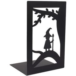 DONTODENT Serre-livres En Métal Noir Anti-rayures Et Antidérapants Serre-livres Robustes Pour Enfants Pour L'école Et La Maison Forest Elf Design Book Dividers 1 Pair Jiujiuso
