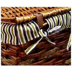 OKAFFAREFATTO Panier Pique-nique Rectangulaire En Osier Doublé Avec Couvercle -Petit rangement Soldes Magasin 64459676 3