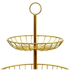 Corbeille à Fruits à Trois Niveaux En Métal Pour Comptoir De Rangement Domestique Golden- Thsinde 10 Corbeille à Fruits à Trois Niveaux En Métal Pour Comptoir De Rangement Domestique Golden- Thsinde -Petit rangement Soldes Magasin 64464881 4