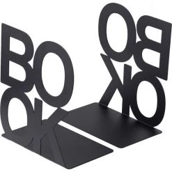 MERéTéET 1 Paire,Home Serre-livres Pour étagère, Pour Bureau, école, Chambre, Salon, Motif Livre Couleur Noir, Dimensions (Noir),KoleZy 8 MERéTéET 1 Paire,Home Serre-livres Pour étagère, Pour Bureau, école, Chambre, Salon, Motif Livre Couleur Noir, Dimensions (Noir),KoleZy -Petit rangement Soldes Magasin 64504815 2