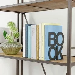 MERéTéET 1 Paire,Home Serre-livres Pour étagère, Pour Bureau, école, Chambre, Salon, Motif Livre Couleur Noir, Dimensions (Noir),KoleZy 10 MERéTéET 1 Paire,Home Serre-livres Pour étagère, Pour Bureau, école, Chambre, Salon, Motif Livre Couleur Noir, Dimensions (Noir),KoleZy -Petit rangement Soldes Magasin 64504815 4