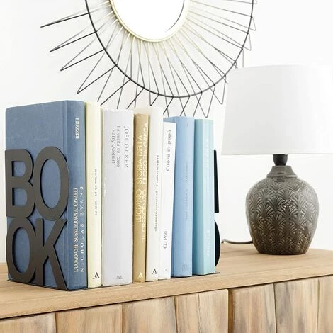 MERéTéET 1 Paire,Home Serre-livres Pour étagère, Pour Bureau, école, Chambre, Salon, Motif Livre Couleur Noir, Dimensions (Noir),KoleZy 7 MERéTéET 1 Paire,Home Serre-livres Pour étagère, Pour Bureau, école, Chambre, Salon, Motif Livre Couleur Noir, Dimensions (Noir),KoleZy – Image 5