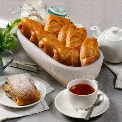 NAXUNNN Banneton Ovale, Brotform Avec Doublure En Lain, Corbeille à Pain Ovale, Panier De Fermentation De Pain, Jusqu’à 0,7kg De Pâte, 30 X 14 X 7cm -Petit rangement Soldes Magasin 64520247 3