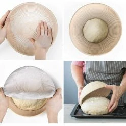 NAXUNNN Banneton Ovale, Brotform Avec Doublure En Lain, Corbeille à Pain Ovale, Panier De Fermentation De Pain, Jusqu’à 0,7kg De Pâte, 30 X 14 X 7cm -Petit rangement Soldes Magasin 64520247 5