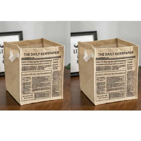 THSINDE Boîte De Rangement Pliable En Jute Grand Sac De Rangement Pour Vêtements Sous-vêtements Organisateur De Panier De Jouets Pour Hôtel 2 Pièces (D) 3 THSINDE Boîte De Rangement Pliable En Jute Grand Sac De Rangement Pour Vêtements Sous-vêtements Organisateur De Panier De Jouets Pour Hôtel 2 Pièces (D)