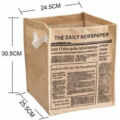 THSINDE Boîte De Rangement Pliable En Jute Grand Sac De Rangement Pour Vêtements Sous-vêtements Organisateur De Panier De Jouets Pour Hôtel 2 Pièces (D) 9 THSINDE Boîte De Rangement Pliable En Jute Grand Sac De Rangement Pour Vêtements Sous-vêtements Organisateur De Panier De Jouets Pour Hôtel 2 Pièces (D) -Petit rangement Soldes Magasin 64532710 3