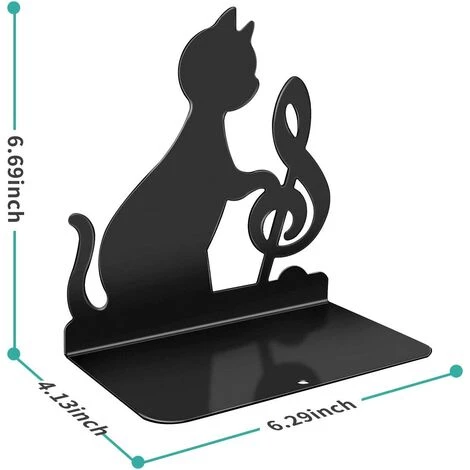 QERSTA Serre-livres En Acier Inoxydable, Pour Supporter Des Livres Grands Et Lourds (Chat Musical) 4 QERSTA Serre-livres En Acier Inoxydable, Pour Supporter Des Livres Grands Et Lourds (Chat Musical) – Image 2