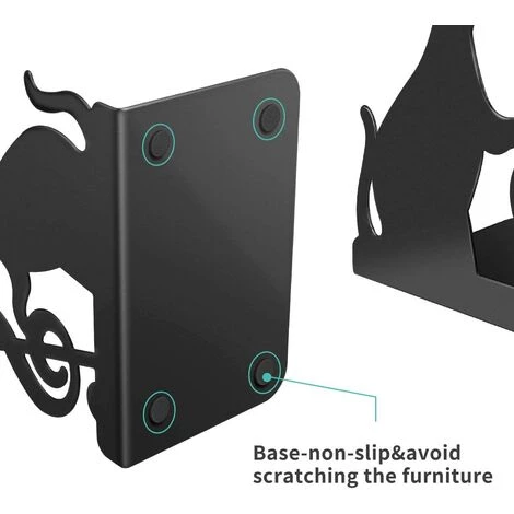 QERSTA Serre-livres En Acier Inoxydable, Pour Supporter Des Livres Grands Et Lourds (Chat Musical) 5 QERSTA Serre-livres En Acier Inoxydable, Pour Supporter Des Livres Grands Et Lourds (Chat Musical) – Image 3