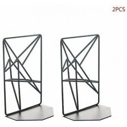 ILOVEMILAN 1 Paire De Serre-livres En Fer Métallique Support De Livre De Lecture Organisateur De Magazines De Documents De Bureau