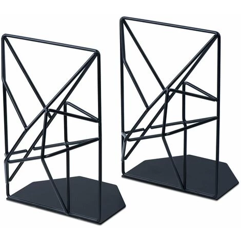 ILOVEMILAN 1 Paire De Serre-livres En Fer Métallique Support De Livre De Lecture Organisateur De Magazines De Documents De Bureau 7 ILOVEMILAN 1 Paire De Serre-livres En Fer Métallique Support De Livre De Lecture Organisateur De Magazines De Documents De Bureau – Image 5