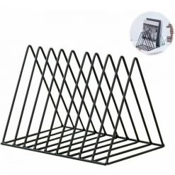 Dontodent Porte-revues Porte-disque, Support De Rangement En Fer De Bureau étagère Multifonction Triangle Fichier Organisateur Décor Bureau à Domicile