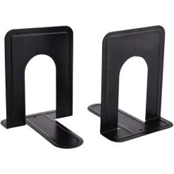 LLOVE Serre-livres En Métal 2 Pièces, Serre-livres Robustes Pour Le Bureau, L'école Et La Maison, Serre-livres Et Chicanes En Métal, Résistant Aux Rayures Et Au Glissement, Séparateurs De Livres Décoratifs Pour Le Bureau