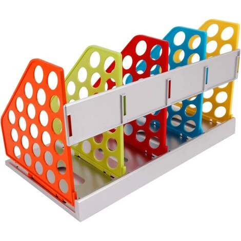 QERSTA Serre-Livres Metal Quatre Serre-Livres En Grille Classeur Pliable Plaquette Serre-Livres En PP Étagères DeCouleur Bricolage Adaptées Aux Salles D'Etude Et Aux Chambres D'Enfants 38 X21X21cm 5 QERSTA Serre-Livres Metal Quatre Serre-Livres En Grille Classeur Pliable Plaquette Serre-Livres En PP Étagères DeCouleur Bricolage Adaptées Aux Salles D'Etude Et Aux Chambres D'Enfants 38 X21X21cm – Image 3