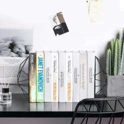 CESIèCLEFOU Serre-Livres Lot De 2 En Fer Pour Bureau, Bibliothèque Ou Maison, Noir Lefou -Petit rangement Soldes Magasin 64903272 3