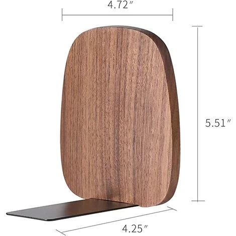 LTS FAFA Serre-livres En Bois Serre-livres En Bois, Serre-livres En Bois Étagère Étagère Serre-livres Décoratifs Étagère Pour Livres/fichiers De Bureau/porte-revues (noyer) 5 LTS FAFA Serre-livres En Bois Serre-livres En Bois, Serre-livres En Bois Étagère Étagère Serre-livres Décoratifs Étagère Pour Livres/fichiers De Bureau/porte-revues (noyer) – Image 3