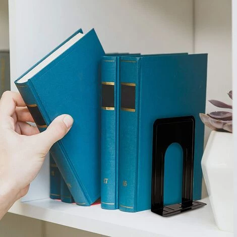 Belle Serre Livre En Métal Noir (Lot De 3),Cale Livre Et CDs Anti -Dérapant - Presse Livre Pour Étagères, Bureau, Bibliothèque, Maison Et Écoles 56Vingt 6 Belle Serre Livre En Métal Noir (Lot De 3),Cale Livre Et CDs Anti -Dérapant - Presse Livre Pour Étagères, Bureau, Bibliothèque, Maison Et Écoles 56Vingt – Image 4