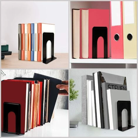 Belle Serre Livre En Métal Noir (Lot De 3),Cale Livre Et CDs Anti -Dérapant - Presse Livre Pour Étagères, Bureau, Bibliothèque, Maison Et Écoles 56Vingt 7 Belle Serre Livre En Métal Noir (Lot De 3),Cale Livre Et CDs Anti -Dérapant - Presse Livre Pour Étagères, Bureau, Bibliothèque, Maison Et Écoles 56Vingt – Image 5