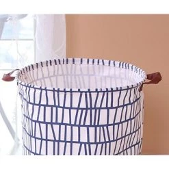 CADEAUX 1 Paniers De Rangement En Toile De Grande Taille Avec Poignée, Conteneurs De Rangement Pliables Et Pratiques Pour Jouets D'enfants, Vêtements De Bébé, Panier De Pépinière (19,7 X 15,7 Pouces) -Petit rangement Soldes Magasin 65120556 5