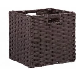 Relaxdays Corbeille De Rangement Plastique Tressé, Panier Poignée étagère Organiseur Vintage, 31x32x30 Cm 8 Relaxdays Corbeille De Rangement Plastique Tressé, Panier Poignée étagère Organiseur Vintage, 31x32x30 Cm -Petit rangement Soldes Magasin 65180551 2