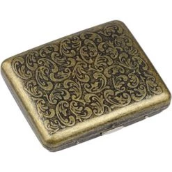 PESCE Etui à Cigarettes En Métal Etui à Cigarettes En Métal 20 Cigarettes, étui à Cigarettes Antique Gravé, Aspect élégant, Qualité Unique