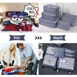 PESCE Ensemble D'organisateur De Bagages De Voyage 6 En 1, Organisateur De Valise, Organisateur De Voyage, Boîte à Vêtements Et Cosmétiques -Petit rangement Soldes Magasin 65263909 3
