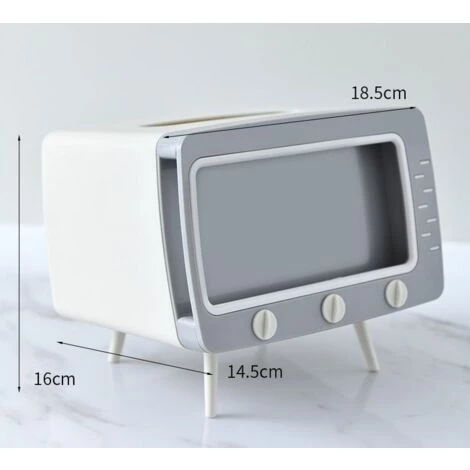 BF Boîte à Mouchoirs TV Support Pour Téléphone Multifonctionnel Décoration De Bureau Porte-mouchoirs Cuisine Support Pour Téléphone Blanc 5 BF Boîte à Mouchoirs TV Support Pour Téléphone Multifonctionnel Décoration De Bureau Porte-mouchoirs Cuisine Support Pour Téléphone Blanc – Image 3