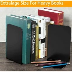 BF Serre-livres, Serre-livres En Métal Noir Pour Livres Lourds, (2pcs, 5.3x7.8x4) 11 BF Serre-livres, Serre-livres En Métal Noir Pour Livres Lourds, (2pcs, 5.3x7.8x4) -Petit rangement Soldes Magasin 65273140 5