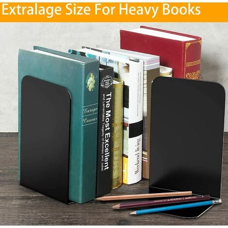 BF Serre-livres, Serre-livres En Métal Noir Pour Livres Lourds, (2pcs, 5.3x7.8x4) 7 BF Serre-livres, Serre-livres En Métal Noir Pour Livres Lourds, (2pcs, 5.3x7.8x4) – Image 5