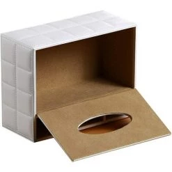 BF Couverture Multifonctionnelle De Boîte De Tissu De Télécommande De Crayon De Crayon De Cuir D'unité Centrale Pour La Chambre à Coucher Et Le Salon Blanc -Petit rangement Soldes Magasin 65273341 4