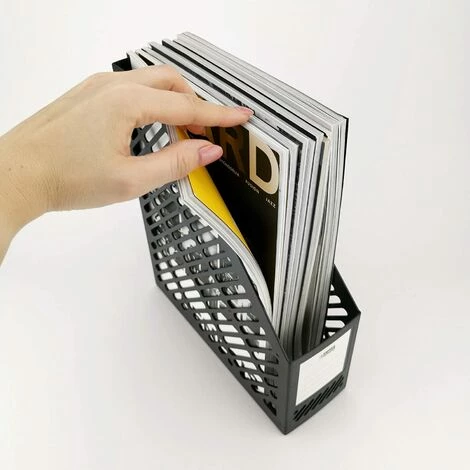 BF 1 Porte-revues - Stockage Vertical Du Papier - Panier à Documents - Livres Et Dossiers (Noir) 7 BF 1 Porte-revues - Stockage Vertical Du Papier - Panier à Documents - Livres Et Dossiers (Noir) – Image 5