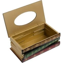 BF Vintage En Bois Antique Livre Boîte à Mouchoirs Couverture Porte-serviettes Décor à La Maison Salle De Bain Salon Cuisine Marron 9 BF Vintage En Bois Antique Livre Boîte à Mouchoirs Couverture Porte-serviettes Décor à La Maison Salle De Bain Salon Cuisine Marron -Petit rangement Soldes Magasin 65274409 3