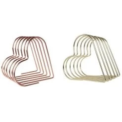 LTS FAFA Serre-livres En Métal Creux En Forme De Coeur Créatif Cadeau D'anniversaire En Métal Or -Petit rangement Soldes Magasin 65413221 5