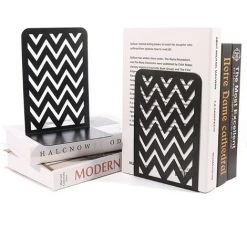 LTS FAFA Nouvel Ensemble De 2 Serre-livres En Métal Résistants Antidérapants Ornements Décoratifs Pour étagère à La Maison -Petit rangement Soldes Magasin 65413386 2