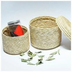 CSPARKV Panier De Rangement En Jonc De Mer, Panier De Fleurs Tissé, Panier à Linge En Osier, Boîte De Rangement, Boîte De Rangement Tissée à La Main, Grand Carré 10 CSPARKV Panier De Rangement En Jonc De Mer, Panier De Fleurs Tissé, Panier à Linge En Osier, Boîte De Rangement, Boîte De Rangement Tissée à La Main, Grand Carré -Petit rangement Soldes Magasin 65413776 4