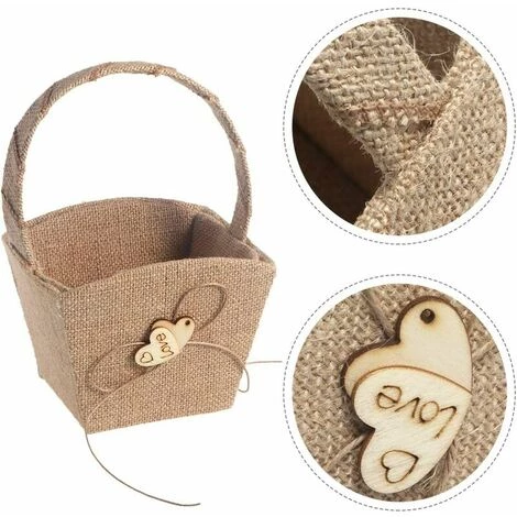 CSPARKV Panier De Fleurs Demoiselle D'honneur Panier De Fleurs De Mariage 4 CSPARKV Panier De Fleurs Demoiselle D'honneur Panier De Fleurs De Mariage – Image 2