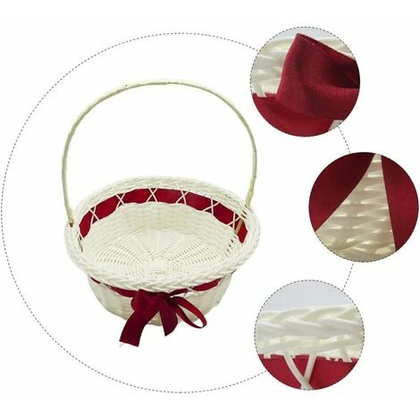 CSPARKV Panier De Demoiselle D'honneur Pour Panier En Osier Floral Rustique Blanchisserie Mariage Mariage Panier Tissé En Jute Avec Poignée Fête De Mariage Panier De Fleurs Panier De Rangement 24x26cm 2pcs à Vendre 6 CSPARKV Panier De Demoiselle D'honneur Pour Panier En Osier Floral Rustique Blanchisserie Mariage Mariage Panier Tissé En Jute Avec Poignée Fête De Mariage Panier De Fleurs Panier De Rangement 24x26cm 2pcs à Vendre – Image 4