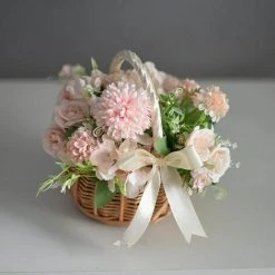 CSPARKV Panier à Fleurs En Rotin Rose - Panier De Rangement Tissé Avec Poignées - Panier En Osier Avec Ruban - Cadeau De Pâques - Parfait Pour Mariage, Maison, Jardin 10 CSPARKV Panier à Fleurs En Rotin Rose - Panier De Rangement Tissé Avec Poignées - Panier En Osier Avec Ruban - Cadeau De Pâques - Parfait Pour Mariage, Maison, Jardin -Petit rangement Soldes Magasin 65414034 4